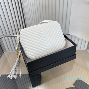 Lou cameratas gewatteerd lederen crossbody tassen kwastje dames handtas portemonnee ritssluiting 16 koppeling portemonnee mode letter golfpatroon verstelbare schouderband