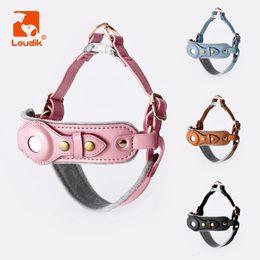 Loutidik Smart GPS Airtag Dog Harness and Leash Set Wholesale Small Medium Grand Pet Pet Arestary ACCESSOIRES DE TRAVAIL 231221