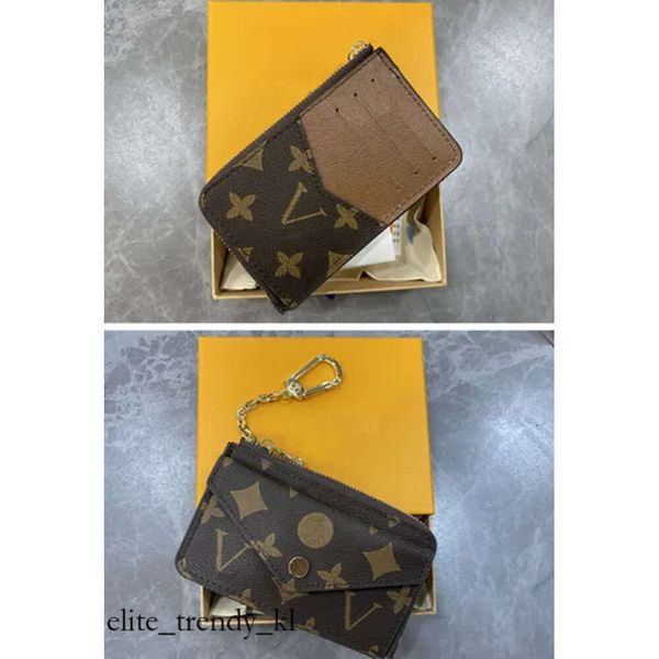 Louies Vuttion Bag ARD Soporte Recto Verso Diseñador Fashion Womens Mini Zippy Organizador de billetera Monedero Bag Cinturón Capuleta Pochette 27