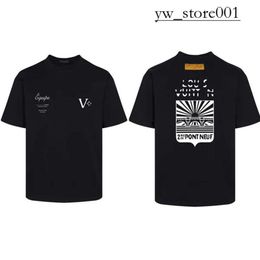 Louies Vuttion Luxury Fashion Brand Designer T-shirt Mens T-shirt High Quality Coton Lettre imprimé Femmes courtes Short Louies Shirt décontracté Vuttion Soft