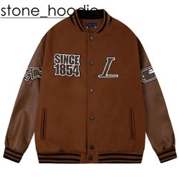 Louies Vuttion Mens Jacket Designer Baseball Jacket Luxury Vintage Veste Veste Loue Louies Femmes Loose Causal Coats Graffititir Veste Veste 3183