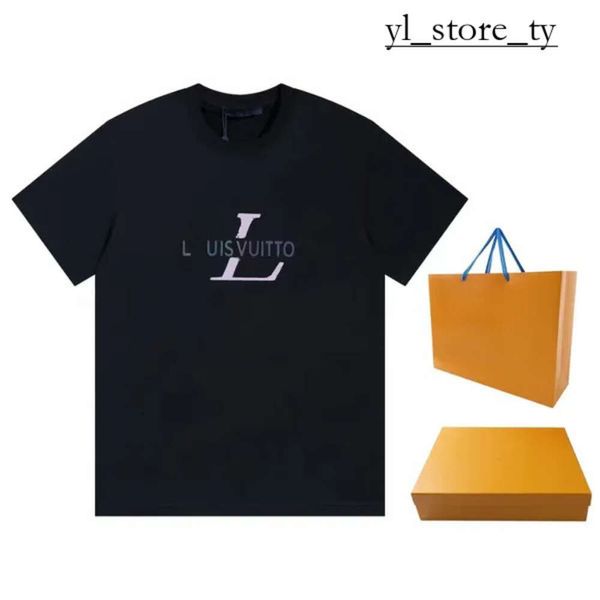 Louies Vuttion Nouveau 2024 Designer T-shirt Luxury Trendy Mens T-shirt lâche et confortable manches courtes Vuttion Shirtion décontractée Breatte Louies Tee Tee 9615