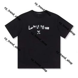 Louies Vuttion Shirt Luxury heren t-shirts Designer T-shirt Zwart rode letter Gedrukte shirts Korte mouw mode top T Tees Aziatische maat S-XXXXL Louiseviution shirt 560