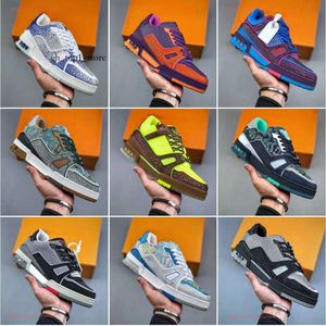 Louies Vuttion Shoes 2023 Designer de luxe masculin Lvity Fashion Sneakers Donkey Brand 8 Color Trainers Men's Trainers Low-Top Crystal Diamond 984