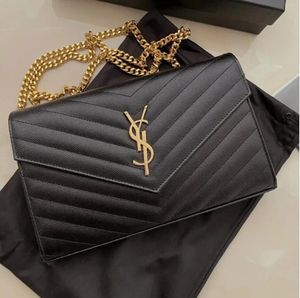 Sac à main de luxe de styliste pour femmes, sacs à bandoulière en cuir véritable, sacoche avec chaîne avec porte-cartes, pochette