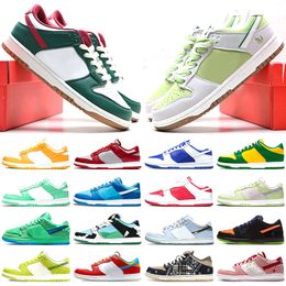 Panda lage vrijetijdsschoenen Dhgate Designer Sneakers Zwart Wit duncks Zoutgrijs Mist Universiteit Rode Valentijnsdag Dames Heren Trainers