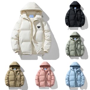 Modeontwerper Unisex-stijl Heren Dames Winterjas Dikker warm katoen Wintersneeuwjas Gewatteerde donsjas Nieuw paar met capuchon Koudbestendige overjas