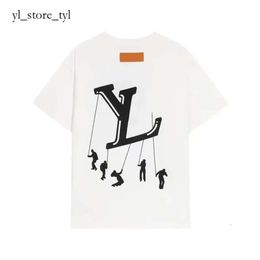 Louiseity T-shirt Mode Marque De Luxe T-shirt Pour Hommes D'été Viutonity T-shirts De Haute Qualité Hauts Pour Hommes Femmes V Lettres Monogrammé T-shirts Chemises Tendance 4719