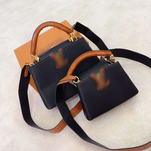 Louiseviution 2024 Donkey Fashion Simplicity Diagonal Cross Leather Dames Bag Capsines Kapsi Bag Elegant Handheld L 606