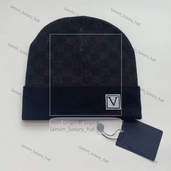 Louiseviution gaanie hat diseñador al por mayor para hombres y beanie fallwinter thermal knit v letra hat marca bonnón ae8