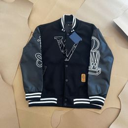 Louiseviution Jacket Nieuwe mode honkbaljas uniform modejasje eenzame borsten warme jassen koppels vrouwen mannen varsity jassen heren designer kleding top 914