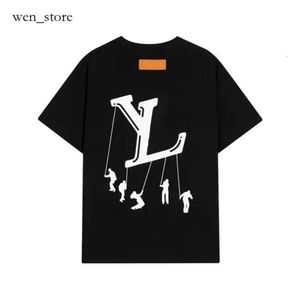 Louiseviution Shirt lvse T-shirt Designer Luxury Men's T-shirt Summer T-shirts de haute qualité Tops For Mens Womens 3D Letters monogrammés 24SS T-shirts Shirts Asian 528
