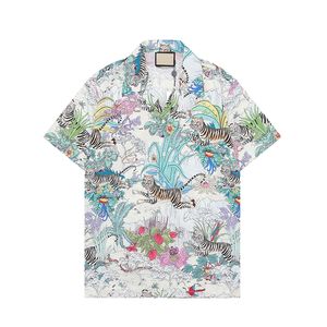 Louiseviution Shirt Mens Summer Designer Shirts Fashion Casual Hawaii Imprimé floral Casual Men Femmes Slim Fit Clothes à manches courtes Slim Fit 535