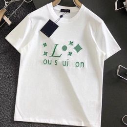 Louiseviution Shirt S-5XL 2024 LVSE SHIRT Designer Shirt Streetwear Nieuw merk Shirt Versatiel Breathable modieus Pure Cotton Couple T-shirt 604