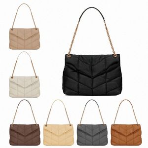 Sac Loulou Créateur de mode Sacs de luxe Sac de messager en cuir véritable Bandoulière à chaîne Rabat classique Top-Quality haped Femmes puffer Sacs à main Cl J7KV #