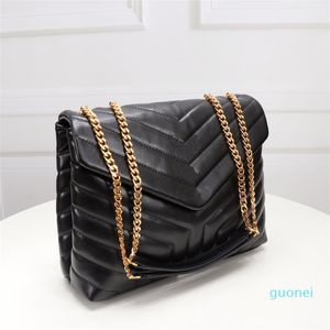 Loulou dames luxe ontwerpers zakken echte lederen messenger crossbody ketting schoudertas vrouw portemonnee kaarten kaart portemonnee handtas totes 2332