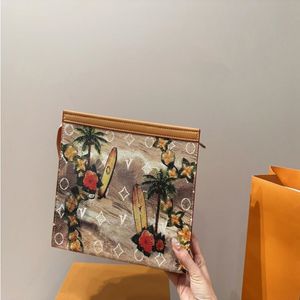 Louls Vutt Wallet Card Bag Designer geschilderde opbergtas koppeling unisex handtas luxe top telefoon mobiel 27 cm zak tas