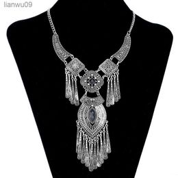 LOVBEAFAS 2022 Mode Bohème Collier Ras Du Cou Collier Vintage Gland Déclaration Maxi Long Collier Femmes Collier Femme Bijoux L230704