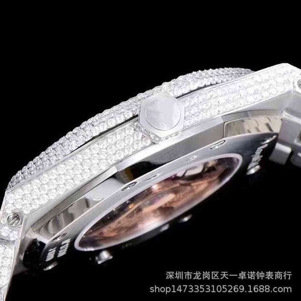 Love 15400 BI Luxury Full Diamond 15500 Watch pour hommes imperméables mécaniques entièrement automatiques