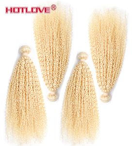 Love 613 blonde coquette coquette 4 lot lot brésilien vierge extension de cheveux humains de qualité supérieure miel blonde bouclé tissage ha9813984