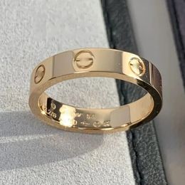 Anillos de la banda de amor INlay Diamond Ring Fashion Gold Silver Rose tiene anillos de dedo de acero inoxidable Mujeres Amantes de la boda Joyería de boda Anniversary Qu#