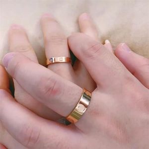 Liefdesband Ringen sieradenontwerper voor vrouwen populaire chique bague homme liefde leuke veelzijdige zilveren rosévergulde elegante verlovingsring ZB014 F23