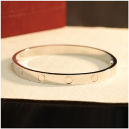 Love Bangle volledige diamanten schroefontwerper armbanden mode sieraden dames ontwerp 4 mm rosé goud platinumarmband voor vrouwen volwassen paar cadeau -roestvrij staal