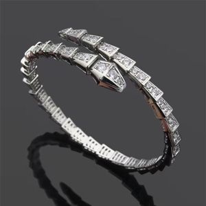 Love Bangle Tennis Designer sieraden dames armband diamant mooie slang zilveren rosé gouden sieraden koperen plaat feest bruiloft cha222c