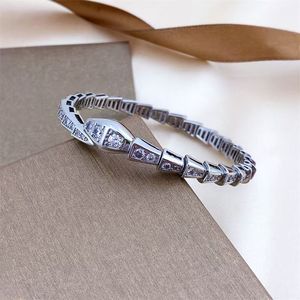 Love Bangle Tennis Designer sieraden dames armband diamant mooie slang zilveren rosé gouden sieraden koperen plaat feest bruiloft charme vriendin serpent armband