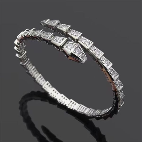 Amor brazalete tenis joyería de diseño pulsera para mujer diamante encantadora serpiente plata oro rosa joyería placa de cobre fiesta boda cha2506