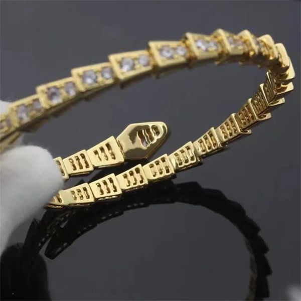 amour bracelet tennis designer bijoux femmes bracelet diamant beau serpent argent rose or bijoux plaque de cuivre fête mariage charme petite amie serpent bracelet4