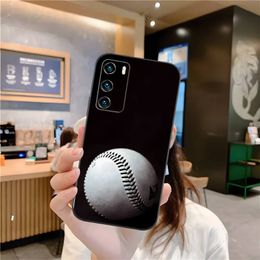 Love Baseball Sport Phone Case Silicone pour Huawei Mate 40 Pro 10 20 30 Lite Nova 7 6 5 4 3 SE 5G 4E 3E 3I 2S Smartphone