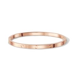 Amour bracelet mince copie vis créateurs de bijoux bracelets or rose platine bracelets cadeau de mariage titane acier adulte 365mm bracel2738122