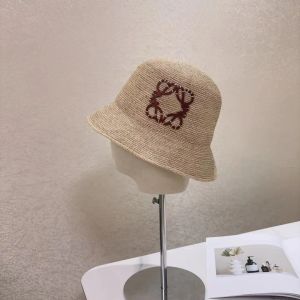 Love Bucket Hat Casual Unisex Luxury caps Designer omkeerbare Visors Cap zomerontwerper hoed voor vrouwen aan zee op zee strand hoeden gebreide weefstroomhoeden