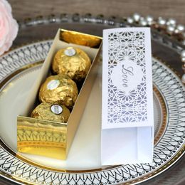 Love Candy Packaging Boxes Rechthoek Hollow Chocolate Box voor Valentijnsdag Wedding Party Decoration Supplies