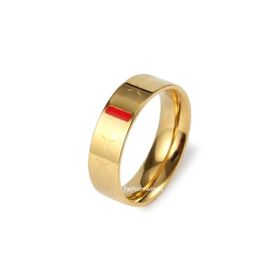 liefde carving ring herenringen klassiek design sieraden dames titanium staal legering verguld goud zilver roos nooit vervagen breedte 6MM s228w