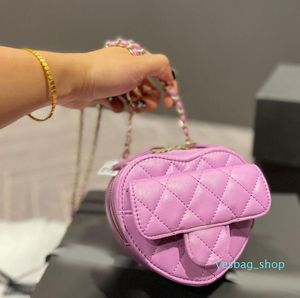 Love Chain Bag Fashion Shoulder Luxury Brand Handtassen Ladys Hoogwaardige telefoonzakken Wallet Metallic Toes Lady Dames