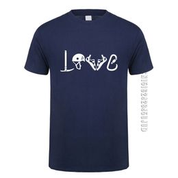 Liefde Klimapparatuur T-shirt Mannen O hals Katoen Klimmen Berg T-shirts Man Camisetas Gift 210706