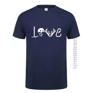 Liefde Klimapparatuur T-shirt Mannen O-hals Katoen Klimmen Berg T-shirts Man Camisetas Gift 210714