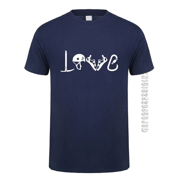 LOVE Climb Equipment T-shirt Hommes O Cou Coton Escalade Montagne T-shirts Homme Camisetas Cadeau 210706