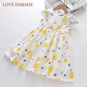 LOVE DDMM Baby Girls Robes décontractées Mode Summer Fleurs Costumes Enfants Sweet Fruit Party Robes Princesse Costumes Tenues 210715