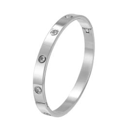 Love Designer Bracelet Titanium stalen schroef Diamant Diamant aangepaste manchet Liefhebbers mode polsband bruiloft armband Thanksgiving paar armband ontwerp cadeau