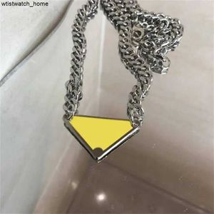 Love Designer Triangle Silver Punk Color Letters Heren Trendy ketting vrouwen mannen cool straat dames hangers kettingen damesketens luxe Jewlery 3B4X