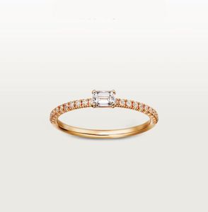 Love Diamond Ring Designer Jewlery Women Betrokkenheid Wedding Rings Luxe Moissanite Ring Rose Gold Silver Titanium702312222