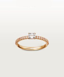 Love Diamond Ring Designer Jewlery Women Betrokkenheid Wedding Rings Luxe Moissanite Ring Rose Gold Silver Titanium8660502