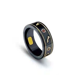 Amor doble letra G anillo de compromiso día de la madre grabado planeta abejas especial chapado en oro bague para hombre diseñador anillos de lujo accesorios promesa elegante ZB039 E23