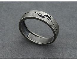 Ik hou van elke andere retro paren ringen - 2pcs zijn hare bijpassende ring sets voor hem en haar - belofte engagement trouwring Black Comfort fi