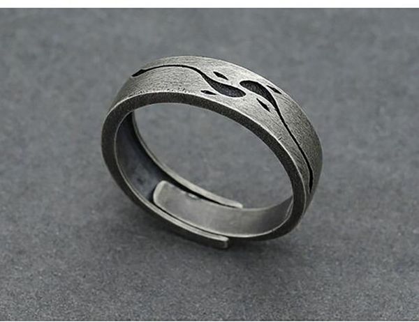 Amo a cada uno de los anillos de parejas retro- 2pcs sus conjuntos de anillos de juego para él y para ella - Compromiso de promesa Banda de boda Black Comfort Fi