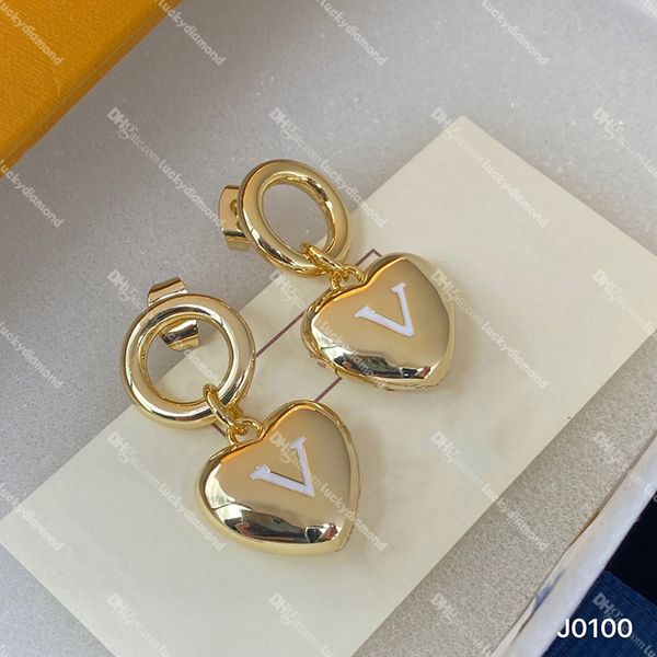 Love Eardrop Gold Boucles d'oreilles pour femme Designer Stud avec boîte-cadeau Lettre Boucle d'oreille Bijoux