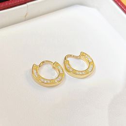 Amuletos de aretes de AMOR para mujer diseñador de pernos plata fina chapado en oro 18K 925 marca de plata joyería de diseñador regalo de moda de lujo para novia 003